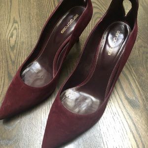 Burgundy pumps